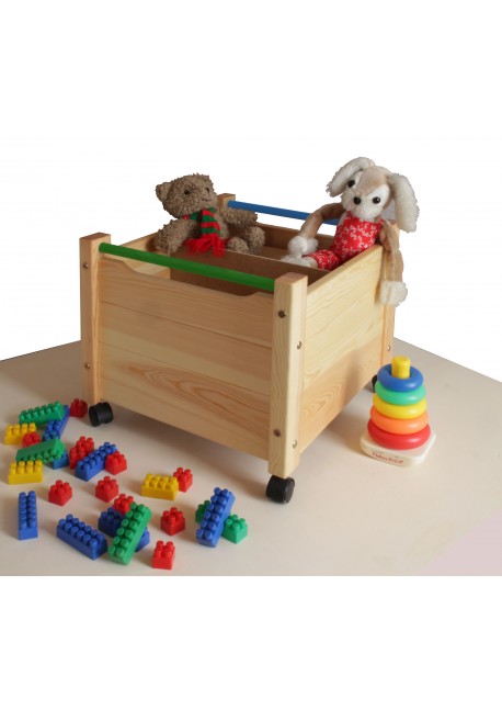 Spielzeugkiste Spielzeugwagen "Comtesse" Holz naturbelassen oder geölt