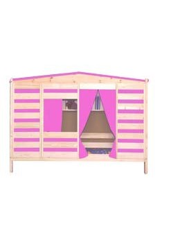 Kinderbett Hausbett Abenteuerbett in Hausoptik Rost Schubkasten