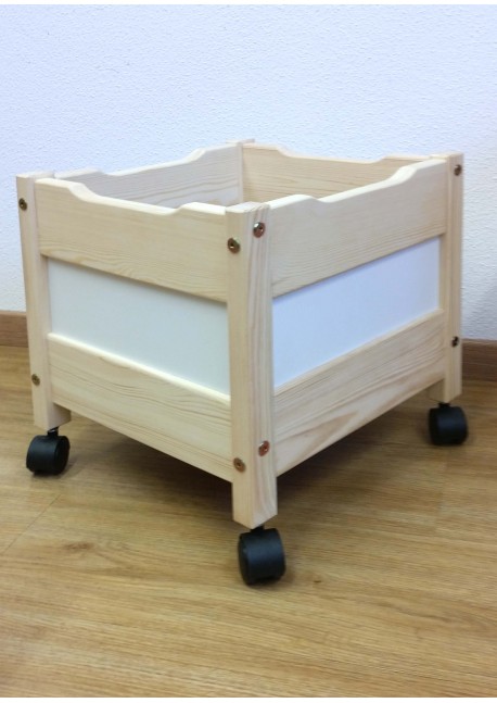 Spielzeugkiste Spielzeugwagen "mini" mit Rollen Holz naturbelassen oder