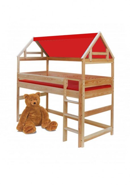 Hochbett -Hausaufsatz "Würzburg" Fachwerk-Dach zum Hochbett Würzburg