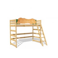 Hochbett "Leo",  Höhe 175 cm mit  Leiter und Rollrost,...