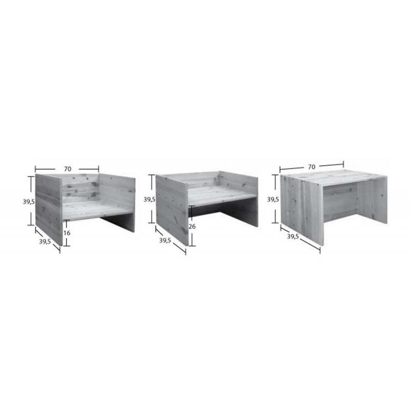 Kindertisch Wendetisch "Moritz" für 2 Kleinkinder, 3 Höhen, Holz massiv