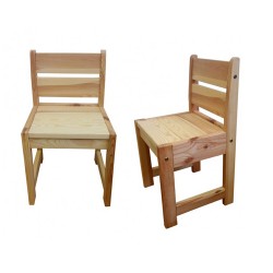 2 Kinderstühle mit Lehne, Holz massiv Sitzhöhe 34 cm,...