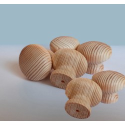 Möbelknopf Möbelgriff Holz Kiefer natur 6 Stück