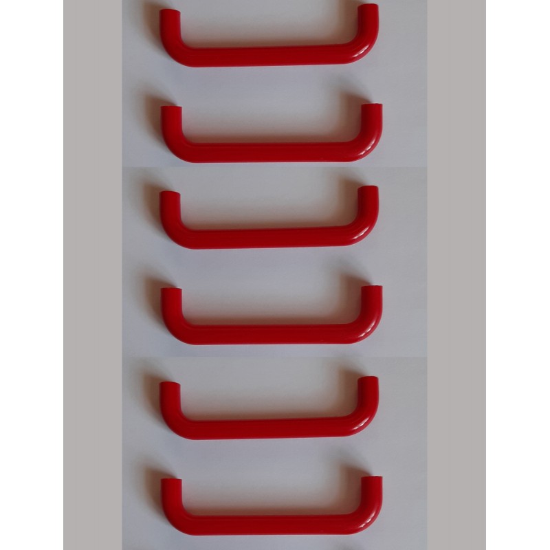 6 Stück Möbelgriffe in der Farbe rot