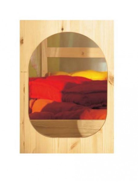 Ritterbett „Traumburg“ für Kinder – silenta Farbe geölt naturfarbig mit rot