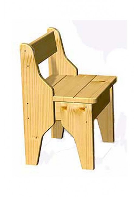 Kinderstuhl Holz, Sitzhöhe 30 cm, stabil kippsicher, direkt vom